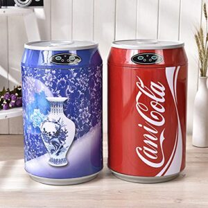 Trash Can with Lid Stainless Can Round Coke Can Stylish Home Living Room Automatic Induction Electronic Smart Trash Can (Red)