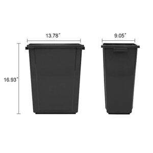 Thre'a Under Counter Kitchen Cabinet Pull-Out Trash Can with Stainless Steel Frame，28 Liter / 7.5 Gallon Sliding Pull Out Waste Bin Container，Used in The Kitchen Concealed Trash Can（Single Barrel）