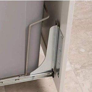 Knape & Vogt Simply Put Platinum Frosted Nickel Door Mount Kit for Pull Out Baskets and Waste Bins