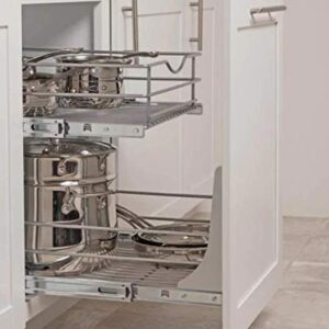 Knape & Vogt Simply Put Platinum Frosted Nickel Door Mount Kit for Pull Out Baskets and Waste Bins
