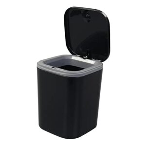 idotry 0.5 gallon tiny desktop push-button trash can, mini wastebasket, black