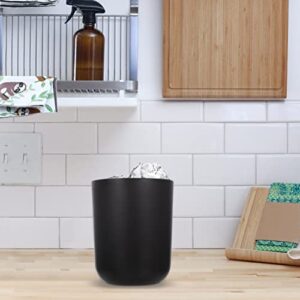 VOSAREA Desktop Small Garbage Can Mini Curbside Trash Bin Small Tabletop Trash Can Desk Organizer Garbage Bin Pen Holder Kitchen Countertop Trash Recycling Containers Black