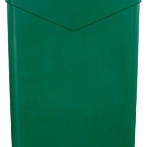 CFS 34202309 TrimLine Polyethylene Waste Container, 23 Gallon Capacity, 20" Length x 11" Width x 29.88" Height, Green (Case of 4)