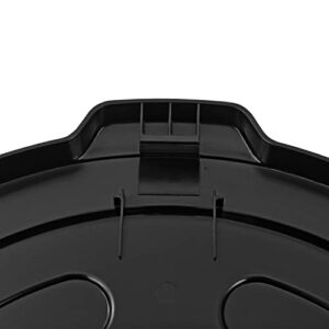 Global Industrial 55 Gallon Garbage Can Lid, Black