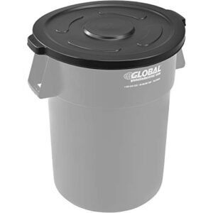 Global Industrial 55 Gallon Garbage Can Lid, Black