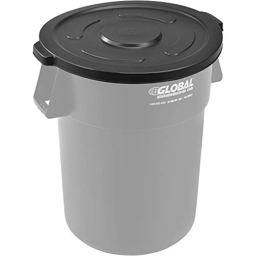 Global Industrial 55 Gallon Garbage Can Lid, Black