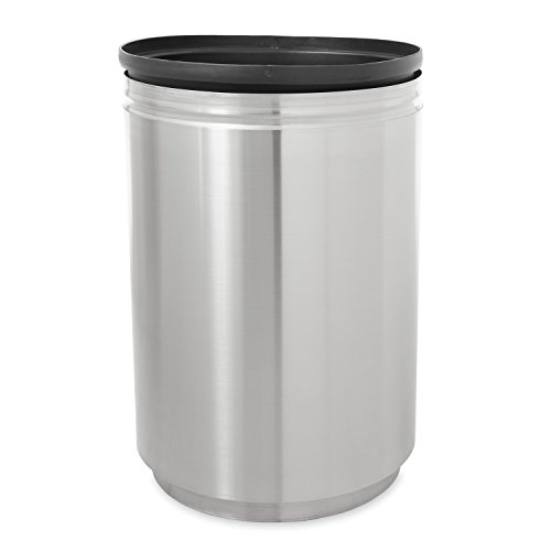 Rubbermaid Commercial Executive Series Eclipse Open Top Trash Can, Stainless Steel, 30 Gallon, FGR2030SSPL