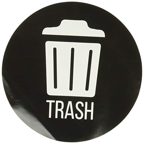 iTouchless Recycle, Trash & Compost Premium Vinyl Stickers for Trash Can/Recycle Bin/Compost Bin; 4" Round Waterproof, Reusable (Set of 3); Indoor/Outdoor (4"x4")