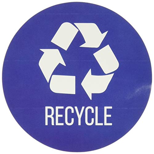 iTouchless Recycle, Trash & Compost Premium Vinyl Stickers for Trash Can/Recycle Bin/Compost Bin; 4" Round Waterproof, Reusable (Set of 3); Indoor/Outdoor (4"x4")