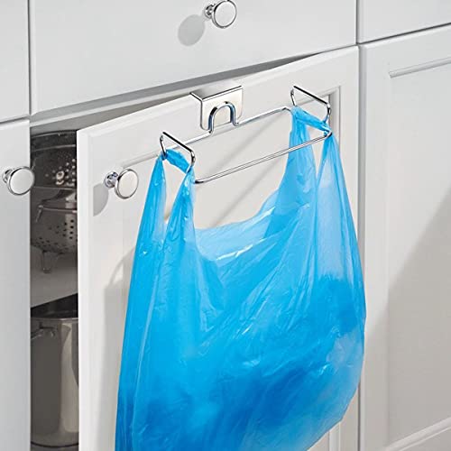 LUNCK Trash Bag Holder Racks, Metal Hanging Garbage Bags Rack, Stainless Steel Trash Bag Holder for Kitchen Cabinets(Hanging)