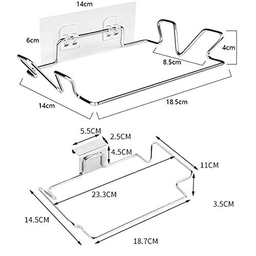 LUNCK Trash Bag Holder Racks, Metal Hanging Garbage Bags Rack, Stainless Steel Trash Bag Holder for Kitchen Cabinets(Hanging)
