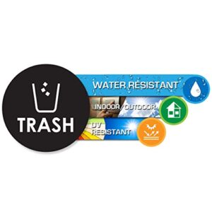 Pixelverse Design Recycle Trash Bin Logo Sticker - 4" x 4" - Organize & Coordinate Garbage Waste from Recycling - Great for Metal Aluminum Steel or Plastic Trash Cans - Indoor & Outdoor (10 Pack)