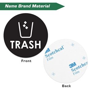 Pixelverse Design Recycle Trash Bin Logo Sticker - 4" x 4" - Organize & Coordinate Garbage Waste from Recycling - Great for Metal Aluminum Steel or Plastic Trash Cans - Indoor & Outdoor (10 Pack)