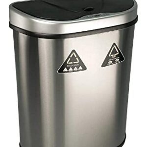 Ninestars DZT-70-R3 Motion Sensor Trash Can, Extra Large, Silver