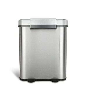 Ninestars DZT-70-R3 Motion Sensor Trash Can, Extra Large, Silver