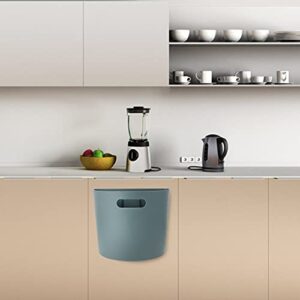 Cabilock Foldable Storage Box Wall Hanging Garbage Can Semicircle Wall Mounted Waste Bin Cabinet Door Trash Can Foe Home Kitchen Bathroom Trash Bin Small Compost Bin