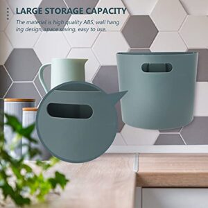 Cabilock Foldable Storage Box Wall Hanging Garbage Can Semicircle Wall Mounted Waste Bin Cabinet Door Trash Can Foe Home Kitchen Bathroom Trash Bin Small Compost Bin