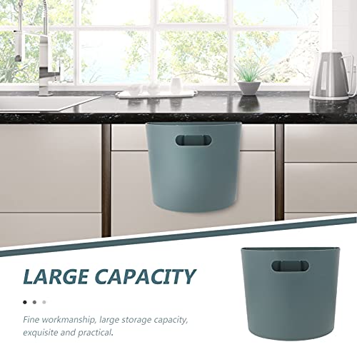 Cabilock Foldable Storage Box Wall Hanging Garbage Can Semicircle Wall Mounted Waste Bin Cabinet Door Trash Can Foe Home Kitchen Bathroom Trash Bin Small Compost Bin