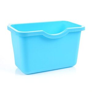 bjlongyi home kitchen garbage storage bin can hanging rubbish container plastic kitchen trash cans easy installation blue