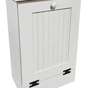 Wooden Tilt-Out Trash Bin with Interior Shelf (Solid Cottage White)