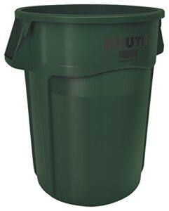 rubbermaid commercial fg265500dgrn brute heavy-duty round waste/utility container, 55-gallon, dark green