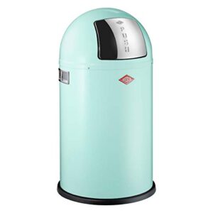 wesco push boy rubbish bin, powder-coated sheet steel, 35 x 35 x 63 cm, powder-coated sheet steel, mint, 35.0×35.0x63.0 cm