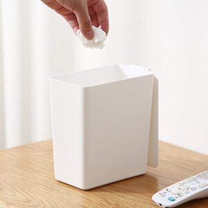 shlutesoy Mini Solid Color Desktop Dustbin Trash Can Kitchen Worktop Rubbish Holder Bin