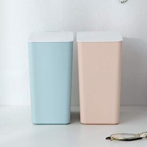 shlutesoy Mini Solid Color Desktop Dustbin Trash Can Kitchen Worktop Rubbish Holder Bin