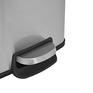 Innovaze 8 Gal./30 Liter and 1.3 Gal./5 Liter Rectangular Stainless Steel Step-on Trash Can Set for Kitchen and Bathroom