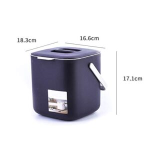GAKIN 1Pc Mini Kitchen Trash Can with Cover Portable Double Layer Storage Bucket Garbage Cans