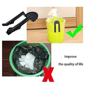 4 Pack Garbage Bin Clips,Garbage Basket Clip Fixed Waste Trash Can Bag Clamp Clip Rubbish Clip Holder for Home,Kitchen,Office