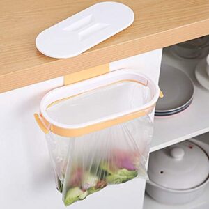 tbpersicwT Trash Bag Holder, Garbage Bag Holder Kitchen Cupboard Door Drawer Cabinet Hanging Trash Bin Rack Kitchen Storage - Orange