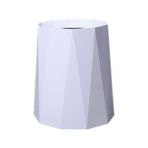 yifei2013-shop trash can european simple household plastic trash can living room office large paper basket, white/gold garbage can (color : white, size : xl)