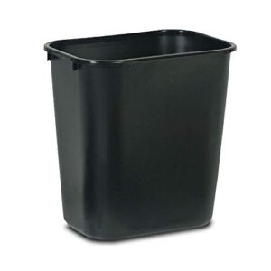 plastic garbage home office recycle bin 7 gal black – outdoor trash can – kitchen trash can – trash can for bathroom – kitchen trash can – outdoor trash can for patio – camping trash can.