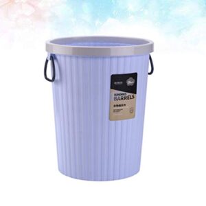 DOITOOL Office Waste Basket Plastic Trash Basket Round Waste Container Kitchen Waste Bins Garbage Can for Bathroom Bedroom Home Office (Purple) Office Trash Cans