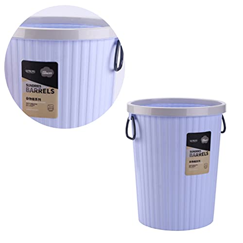 DOITOOL Office Waste Basket Plastic Trash Basket Round Waste Container Kitchen Waste Bins Garbage Can for Bathroom Bedroom Home Office (Purple) Office Trash Cans