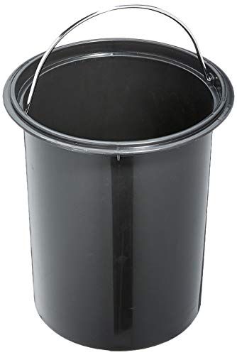 blomus -Tubo Pedal bin Made of Powder-Coated Steel, Anthracite, 3L Capacity, Smart Close System, Removable Bucket, Exclusive Bathroom Accessory (H x W x D): 24.5 x 17 x 17 cm, Anthracite, 6888)