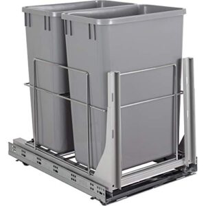 wire double 35qt trashcan pullout with soft-close slides