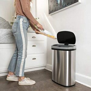 New 13-Gallon Touch Free Sensor Automatic Touchless Trash Can Kitchen