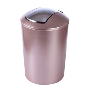 hmane 6.5l swing lid trash can,wastebasket dustbin garbage bin with swing top – (rose gold)
