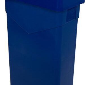 Carlisle FoodService Products 34202314 TrimLine Polyethylene Waste Container, 23 Gallon Capacity, 20" Length x 11" Width x 29.88" Height, Blue (Case of 4)