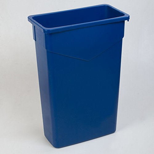 Carlisle FoodService Products 34202314 TrimLine Polyethylene Waste Container, 23 Gallon Capacity, 20" Length x 11" Width x 29.88" Height, Blue (Case of 4)