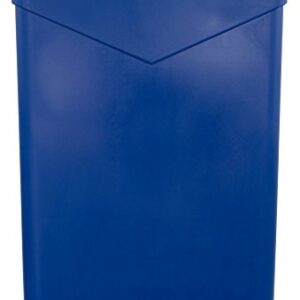 Carlisle FoodService Products 34202314 TrimLine Polyethylene Waste Container, 23 Gallon Capacity, 20" Length x 11" Width x 29.88" Height, Blue (Case of 4)