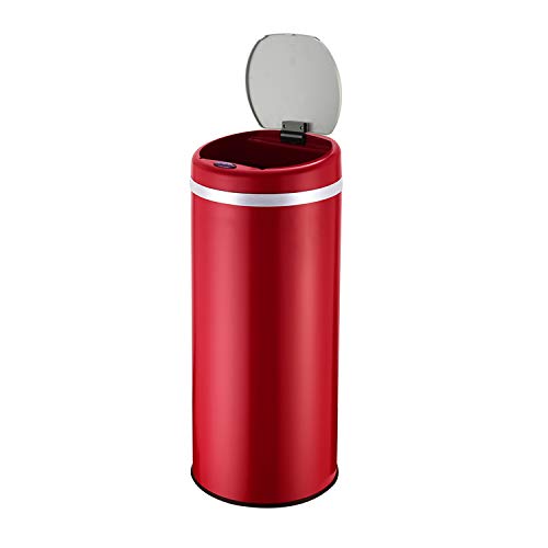 Totti 42L (11 Gallon) Red Rectangle Sensor Trash Can (no Inner Bucket, no Active Odor Filter)