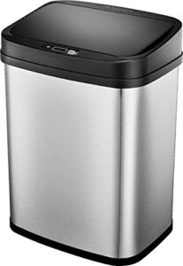 insignia – 3 gal. automatic trash can – stainless steel