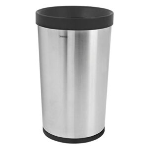 tramontina open top trash can stainless steel 13 gallon, 81200/004ds