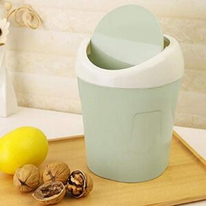 Qiningxia Plastic Desktops Mini Kitchen Living Room Trash Can Living Room Organizer Green