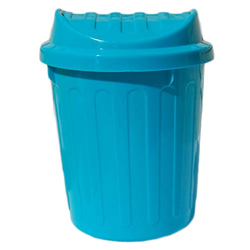 Much2Fun Mini Trash Can with Lid for Desktop (2 Pack) Teal and Green