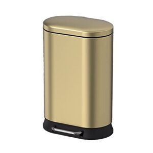 yueyoulii indoor trash can indoor trash cans kitchen double-layered trash cans ladder stainless steel with lid trash cans large trash cans can be sorted and sorted junk box (color : gold, size : 30l)