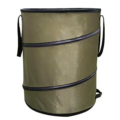 TraveTR TraveT Heavy Duty Garden Bin Pop Up Camp Trash Can for Garbage Litter Storage Collection Armygreen